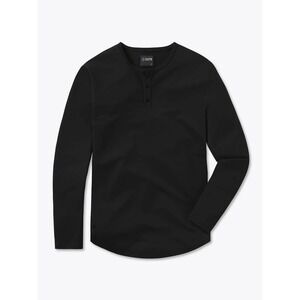 CUTS AO Long Sleeve Henley‎ Curve-Hem Black Size XXL NEW